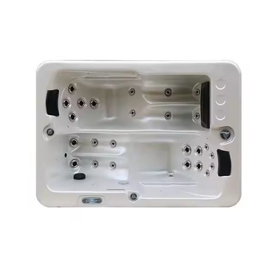 2つのリビング付きの庭温泉 家族のための屋外マッサージ スパ プール LEDライト付きの自由立体浴槽